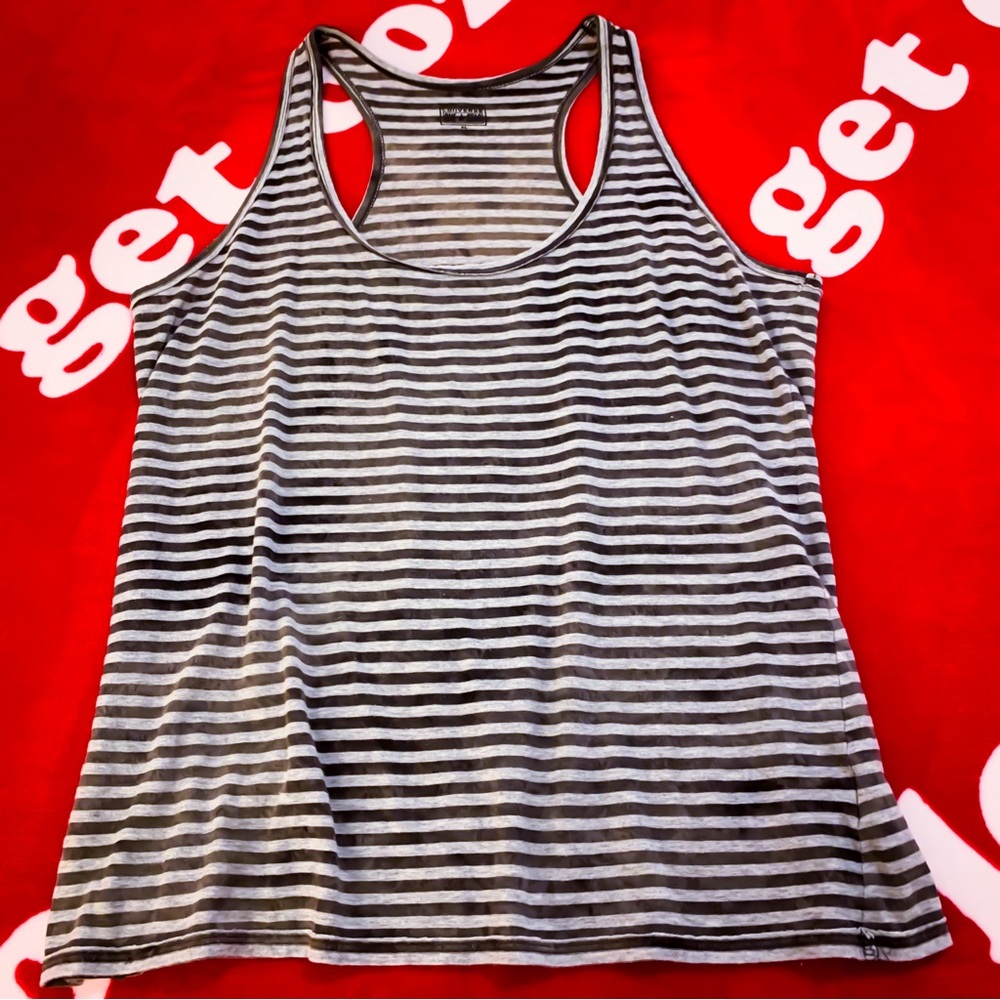 Converse Tank Top Black & Gray Striped